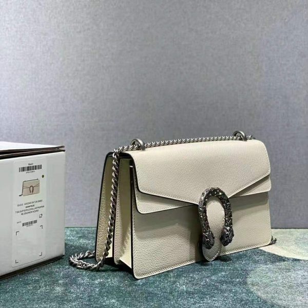 Gucci Women Dionysus Small Shoulder Bag White Leather (12)