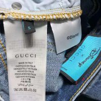 Gucci Women Disney x Gucci Donald Duck Eco Denim Pant Blue Organic Cotton