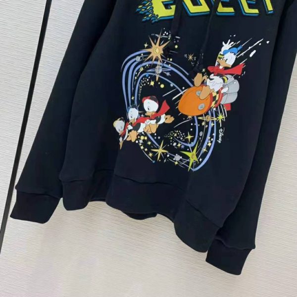 Gucci Women Disney x Gucci Donald Duck Hooded Sweatshirt Fixed Hood Oversize Fit Cotton (1)