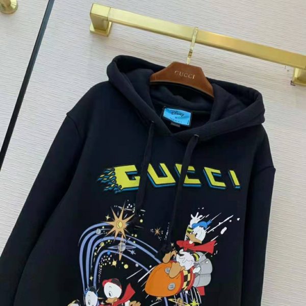 Gucci Women Disney x Gucci Donald Duck Hooded Sweatshirt Fixed Hood Oversize Fit Cotton (14)