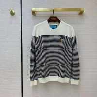 Gucci Women Disney x Gucci Donald Duck Striped Wool Sweater Cashmere Crewneck