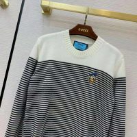 Gucci Women Disney x Gucci Donald Duck Striped Wool Sweater Cashmere Crewneck