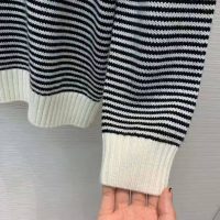 Gucci Women Disney x Gucci Donald Duck Striped Wool Sweater Cashmere Crewneck