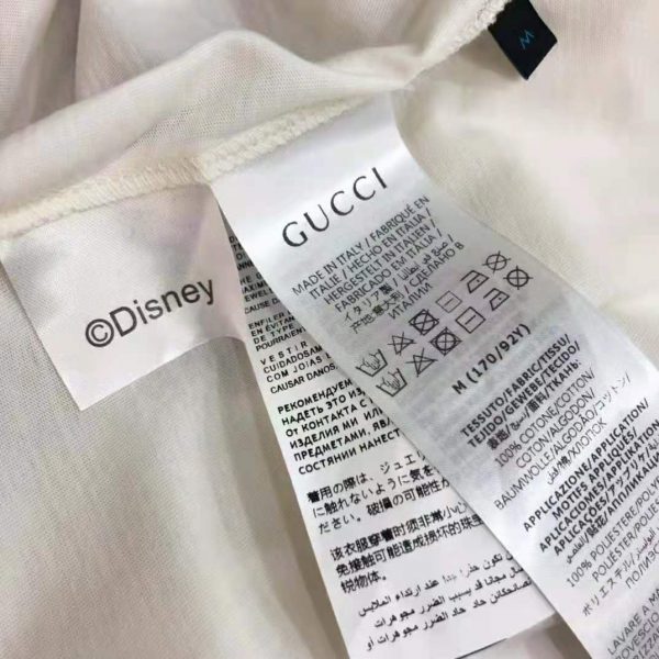 Gucci Women Disney x Gucci Donald Duck T-Shirt Cotton Jersey Crewneck Oversize Fit-White (10)
