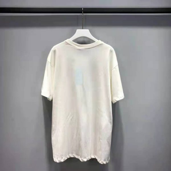Gucci Women Disney x Gucci Donald Duck T-Shirt Cotton Jersey Crewneck Oversize Fit-White (4)