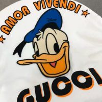 Gucci Women Disney x Gucci Donald Duck T-Shirt Cotton Jersey Crewneck Oversize Fit-White