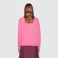 Gucci Women Disney x Gucci Donald Duck Wool Sweater Crew Neck-Pink