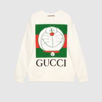 Gucci Women Doraemon x Gucci Cotton Sweatshirt Cotton Jersey Crewneck Oversized Fit