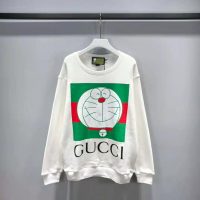 Gucci Women Doraemon x Gucci Cotton Sweatshirt Cotton Jersey Crewneck Oversized Fit