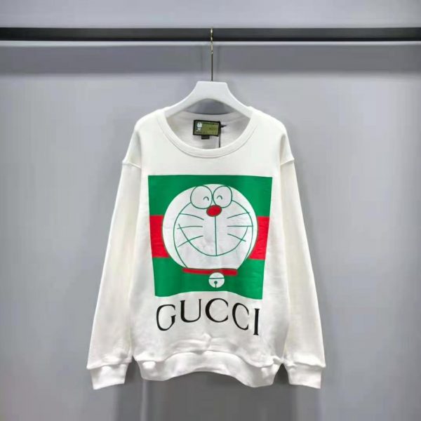 Gucci Women Doraemon x Gucci Cotton Sweatshirt Cotton Jersey Crewneck Oversized Fit (8)