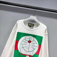 Gucci Women Doraemon x Gucci Cotton Sweatshirt Cotton Jersey Crewneck Oversized Fit