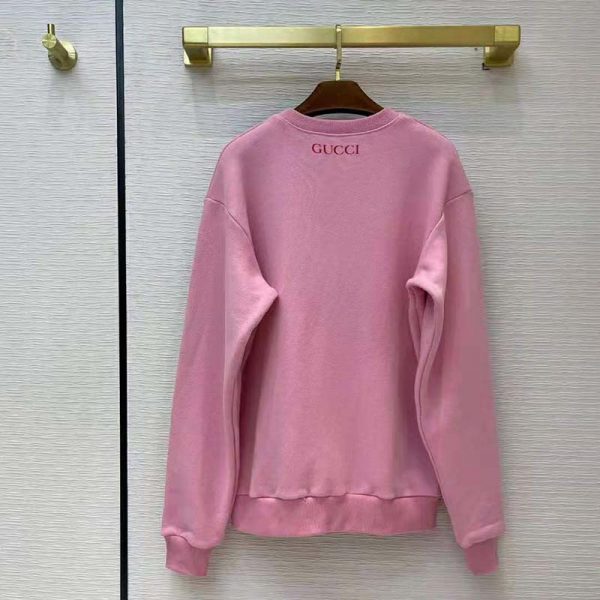 Gucci Women Doraemon x Gucci Cotton Sweatshirt Crewneck Oversized Fit-Pink (10)