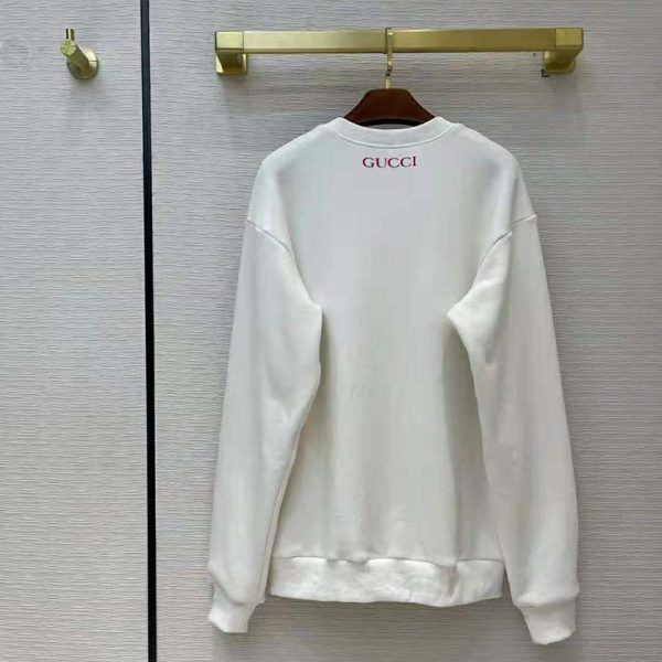 Gucci Women Doraemon x Gucci Cotton Sweatshirt Crewneck Oversized Fit-White (10)