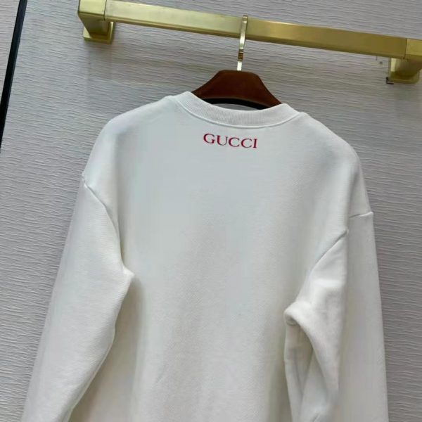 Gucci Women Doraemon x Gucci Cotton Sweatshirt Crewneck Oversized Fit-White (11)