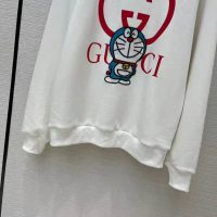 Gucci Women Doraemon x Gucci Cotton Sweatshirt Crewneck Oversized Fit-White