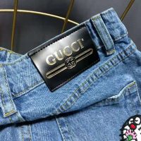 Gucci Women Doraemon x Gucci Eco Denim Pant Blue Organic Cotton