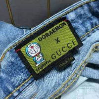 Gucci Women Doraemon x Gucci Eco Denim Pant Blue Organic Cotton