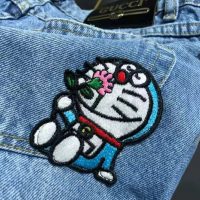 Gucci Women Doraemon x Gucci Eco Denim Pant Blue Organic Cotton