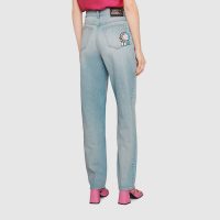 Gucci Women Doraemon x Gucci Eco Denim Pant Blue Organic Cotton