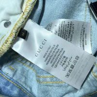 Gucci Women Doraemon x Gucci Eco Denim Shorts Blue Organic Cotton