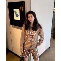 Gucci Women Doraemon x Gucci Hooded Sweatshirt Cotton Jersey Oversized Fit-Brown