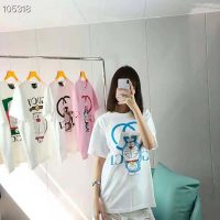 Gucci Men Doraemon x Gucci Oversize T-Shirt Ivory Cotton Jersey Crewneck-Blue