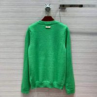 Gucci Women Doraemon x Gucci Wool Sweater Green Wool Crewneck