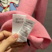 Gucci Women Doraemon x Gucci Wool Sweater Pink Wool Crewneck