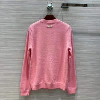 Gucci Women Doraemon x Gucci Wool Sweater Pink Wool Crewneck