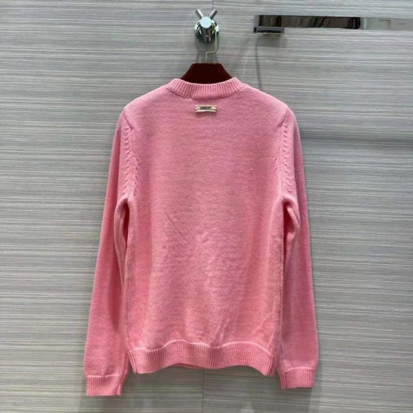 Gucci Women Doraemon x Gucci Wool Sweater Pink Wool Crewneck (13)