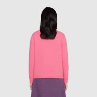 Gucci Women Doraemon x Gucci Wool Sweater Pink Wool Crewneck