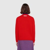 Gucci Women Doraemon x Gucci Wool Sweater Red Wool Crewneck