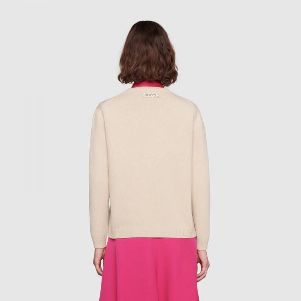 Gucci Women Doraemon x Gucci Wool Sweater White Crewneck (1)