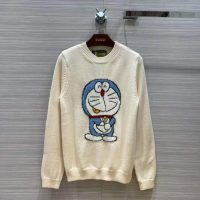 Gucci Women Doraemon x Gucci Wool Sweater White Crewneck