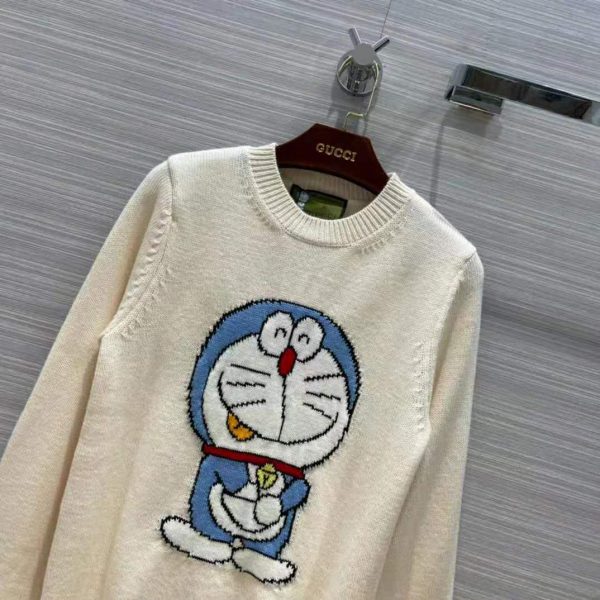 Gucci Women Doraemon x Gucci Wool Sweater White Crewneck (4)