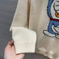 Gucci Women Doraemon x Gucci Wool Sweater White Crewneck