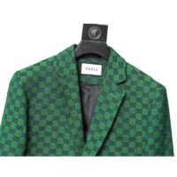 Gucci Women GG Canvas Jacket Green and Blue Organic GG Canvas Cotton (2)