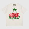 Gucci Women Gucci Beverly Hills Cherry Print T-Shirt Cotton Jersey Crewneck Short Sleeves