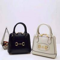 Gucci Women Gucci Horsebit 1955 Mini Top Handle Bag Leather-White