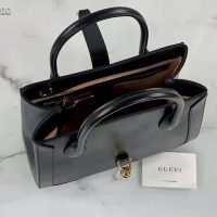 Gucci Women Jackie 1961 Medium Tote Bag Black Leather