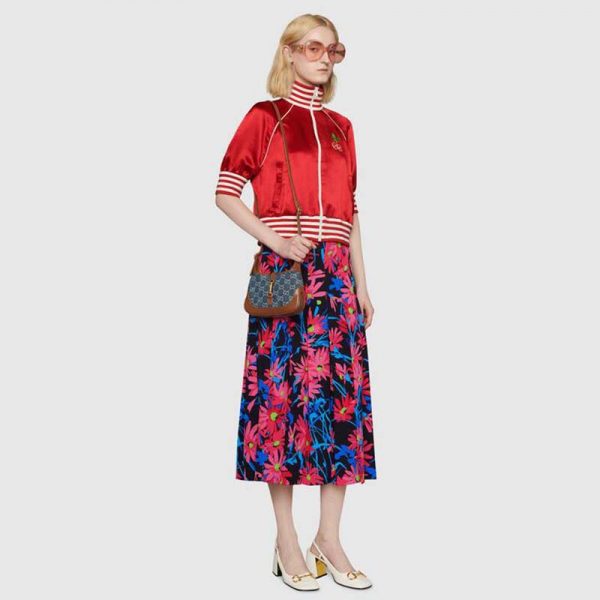 Gucci Women Jackie 1961 Mini Shoulder Bag Washed Organic GG Jacquard Denim (3)