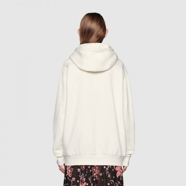 Gucci Women Ken Scott Print Cotton Hooded Sweatshirt Fixed Hood Oversize Fit Cotton (9)