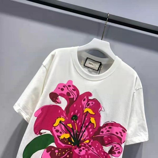 Gucci Women Ken Scott Print Cotton T-Shirt Crewneck Oversize Fit (5)