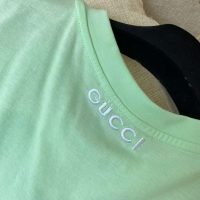 Gucci Women Ken Scott Print Cotton T-Shirt Purple Flower Crewneck Oversize Fit-Lime