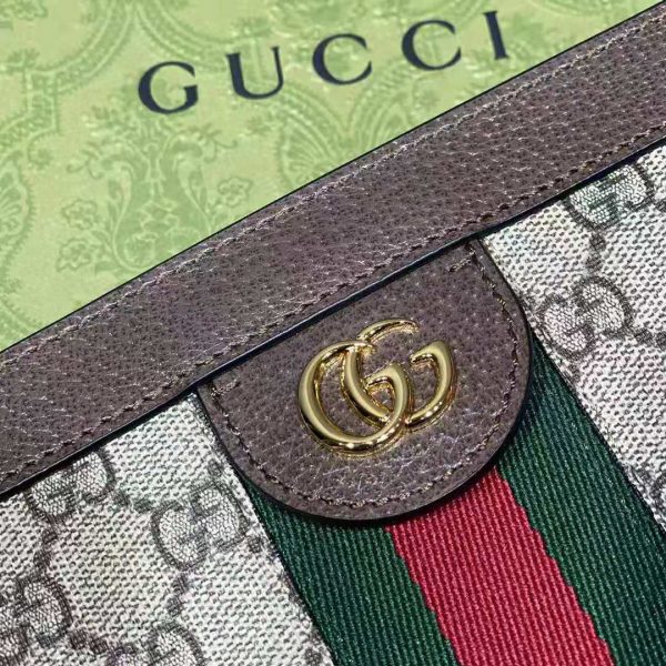 Gucci Women Ophidia GG Small Shoulder Bag BeigeEbony GG Supreme Canvas (2)