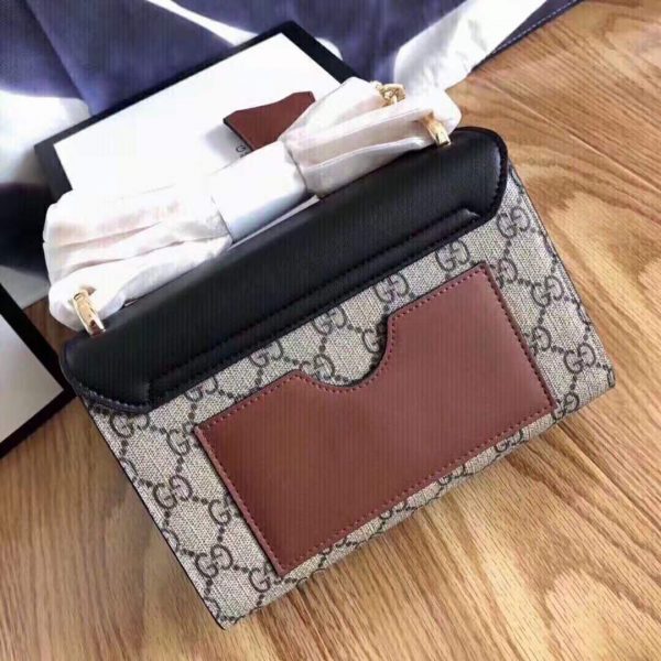 Gucci Women Padlock Small GG Shoulder Bag BeigeEbony GG Supreme Canvas (10)