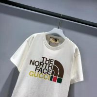 Gucci Women The North Face x Gucci Cotton T-Shirt Crewneck Jersey Oversize Fit