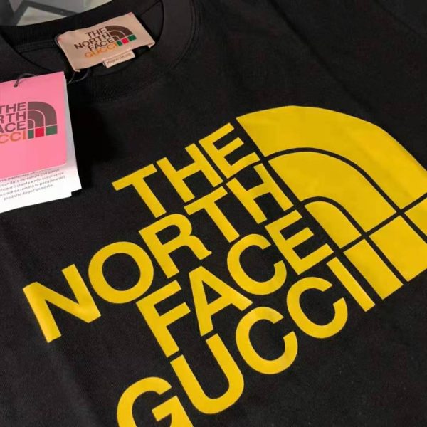 Gucci Women The North Face x Gucci Oversize T-Shirt Black Cotton Jersey Crewneck (4)