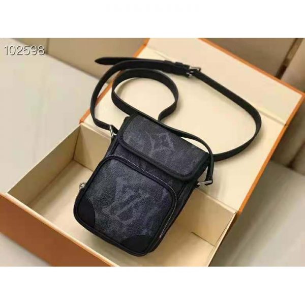 Louis Vuitton LV Men Nano Amazon Messenger Monogram Pastel Noir Coated Canvas (1)