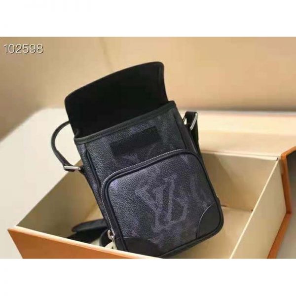 Louis Vuitton LV Men Nano Amazon Messenger Monogram Pastel Noir Coated Canvas (7)